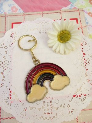 画像1: Stained glass Rainbow Keychain