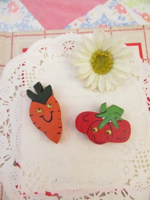 画像1: Cherry&Carrot Magnet