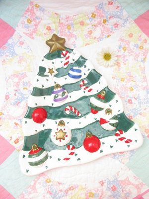 画像1: Christmas Tree Plate L