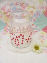 Candycane Glass Jar