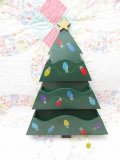 Wooden Christmas Tree Wall Pocket