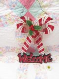 Candy cane Welxome Sign