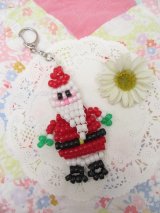 Beaded Santa Keychain