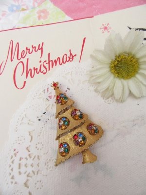 画像1: JJ Christmas Tree Brooch