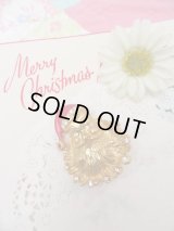 Gold Santa Face Brooch