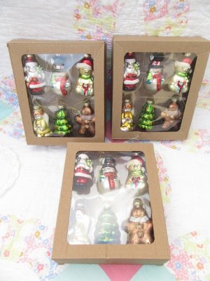 画像6: Glass Christmas Ornament Set