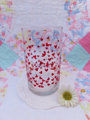 画像1: Glass Flower Vase Heart M