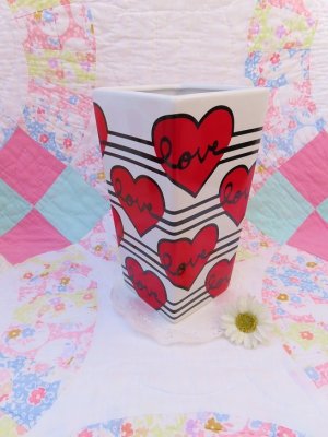 画像1: Heart&Line Flower Vase B