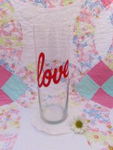 Big Glass Flower Vase Love