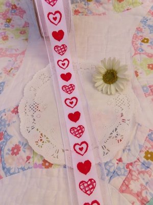 画像1: Heart Pattern Ribbon 