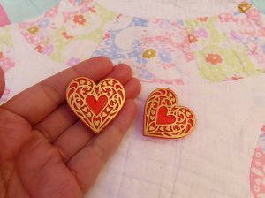 画像5: Carving Heart Pin