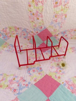 画像1: Wire Dish Rack Red