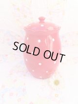 Polka Dot Cookie Jar Red