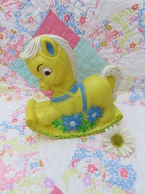 画像1: Rocking Horse Toy Yellow