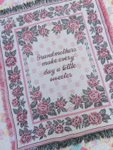 Rose Grandma Throw Woven Blanket