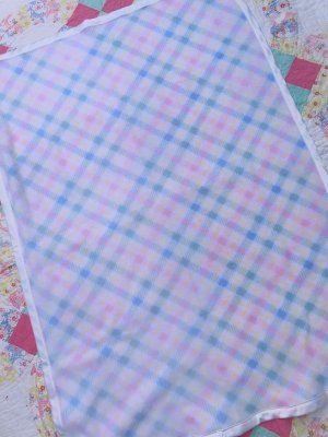 画像1: Baby Comforter Pastel Check