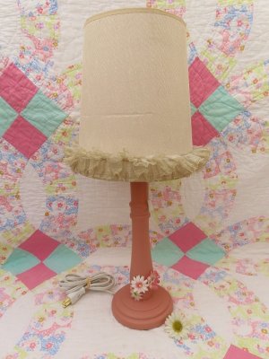 画像1: Pink Wooden Lamp 