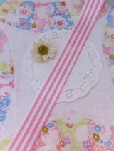 Vinyl Ribbon Stripe Pink×White