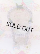 Wicker Doll Peacock Chair Blue