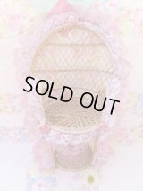 Wicker Doll Peacock Chair Pink