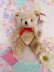 画像1: Red Bow Teddy Bear M (1)