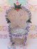 画像2: Wicker Doll Peacock Chair Blue