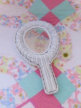 Wicker Hand Mirror