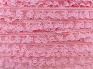 画像4: Ruffle Lace Trim Pink