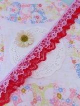 W Lace Red×White