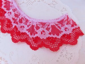 画像4: W Lace Red×White