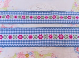 画像4: Flower&Gingham Blue Tyrolean M