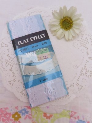 画像1: Flat Eyelet Lace White