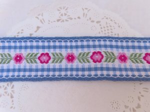 画像2: Flower&Gingham Blue Tyrolean M