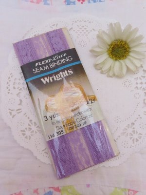 画像1: Seam Binding Lace Lavender