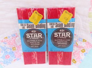 画像2: Seam Binding Lace Scarlet
