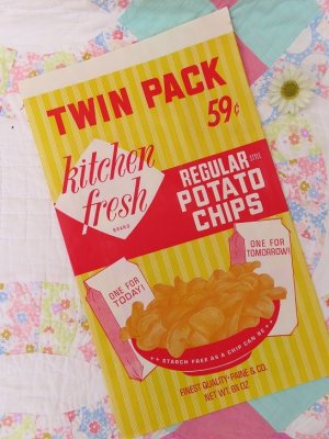 画像1: Potato Chips Bag Twin Pack