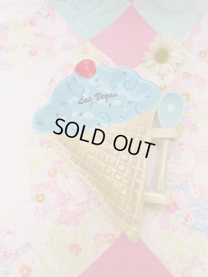 画像1: Sprinkle Ice Cream Dish Blue