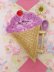 画像1: Sprinkle Ice Cream Dish Purple (1)