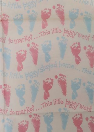 画像1: Wrapping Paper Baby Foot Print