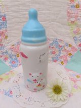 Milk Bottle Coin Bank Blue