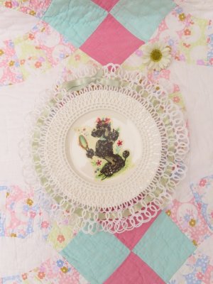 画像1: Poodle Plastic Lace Plate