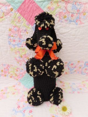 画像1: Bottle Cover Poodle Black×White