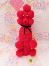 Bottle Cover Poodle Red