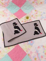 Poodle Cocktail Napkin Gray