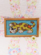 Gravel Art Tiger Cat Wall Hanging