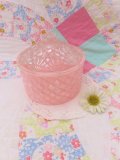 Crystal Cut Plastic Jar Pink