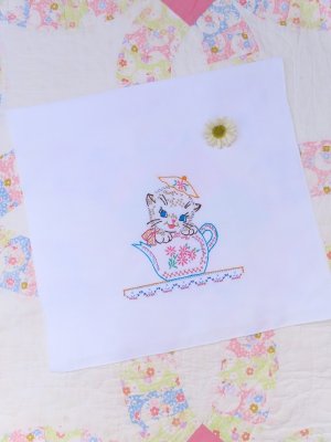 画像1: Kitchen Towel Kitten Teapot