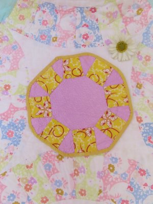 画像1: Quilt Pot Holder Yellow×Purple