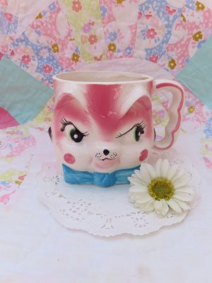画像1: Pink Cat Mug