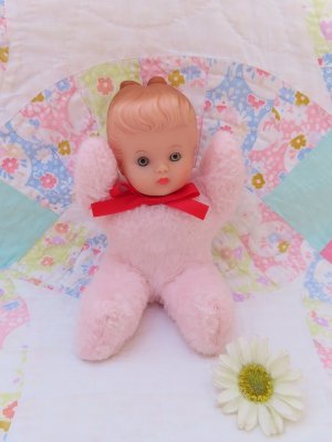 画像1: Ponytail Baby Girl Pink